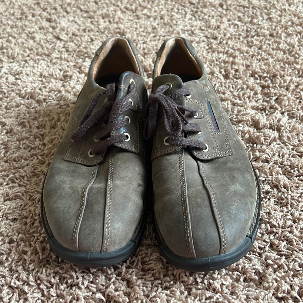 ECCO Seawalker Men's Brown Leather Shock Point Shoes US Size 10.5 EUR Size 44